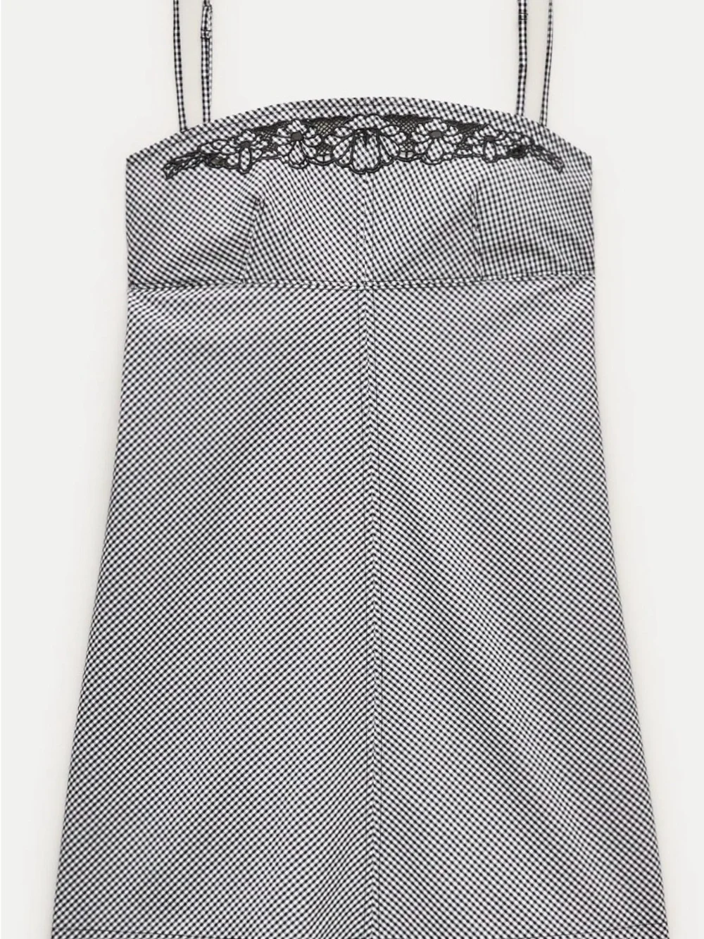 J. Crew Black and White Gingham Dress with